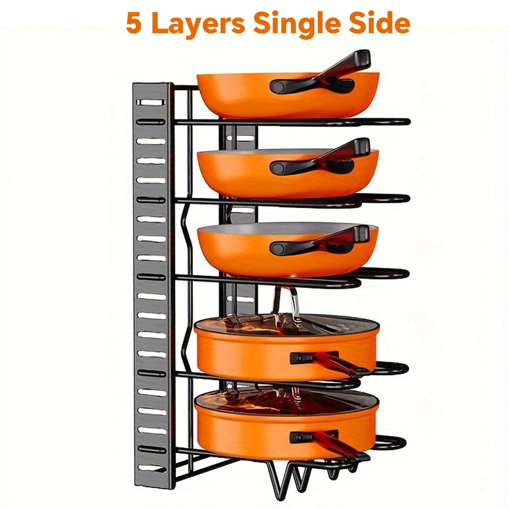 8-Tier Duty Pot Rack Organizer Durable Metal™