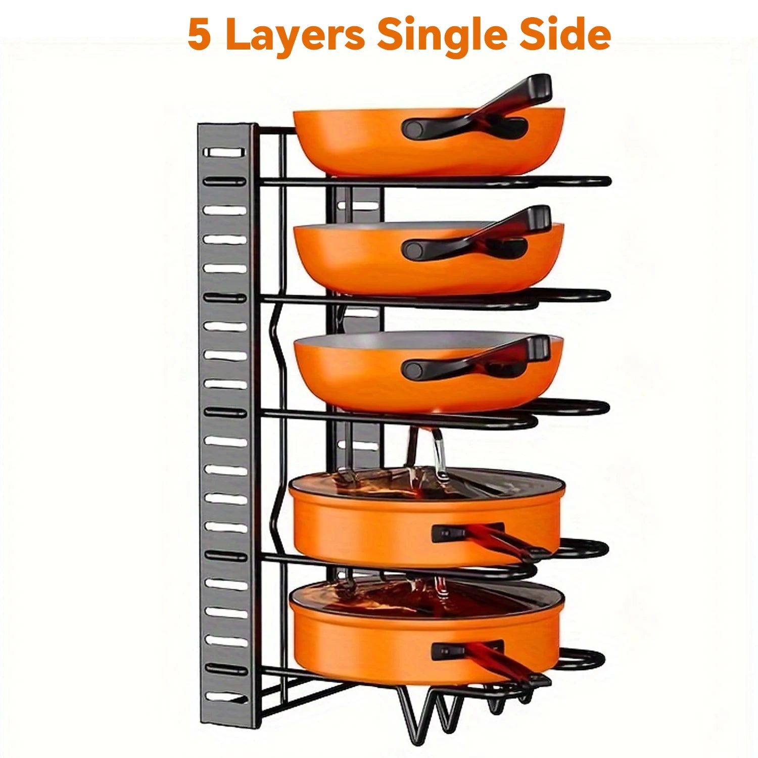 8-Tier Duty Pot Rack Organizer Durable Metal™