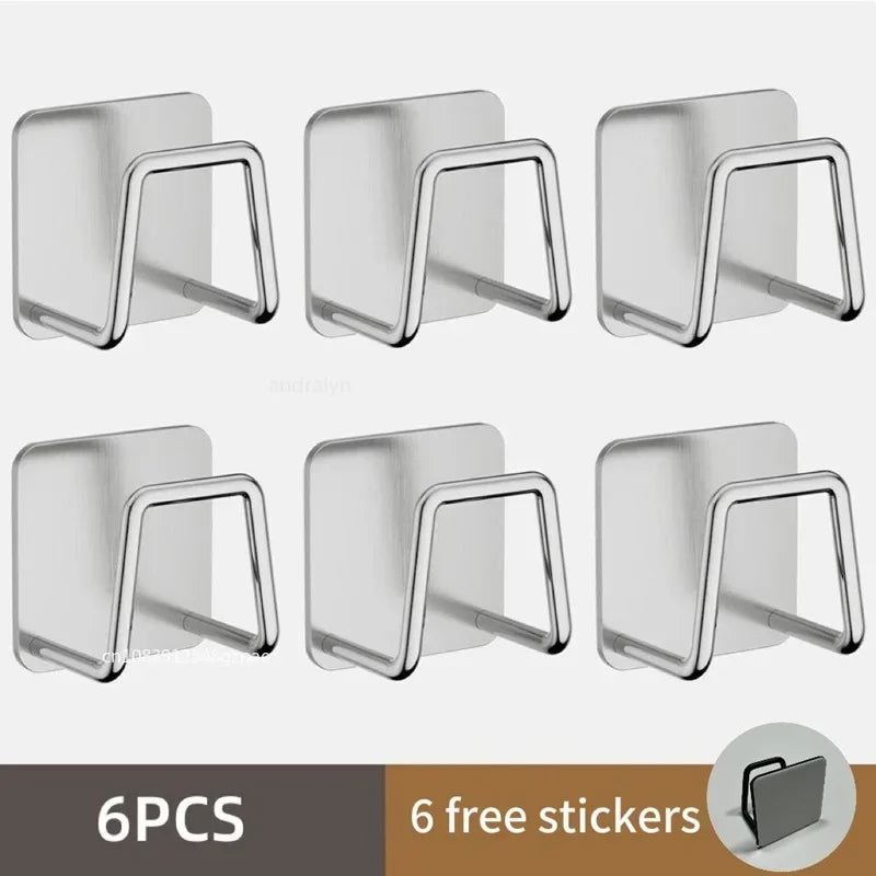 1/3/6pcs Stainless Steel Sink Sponge Rack For Sponge™