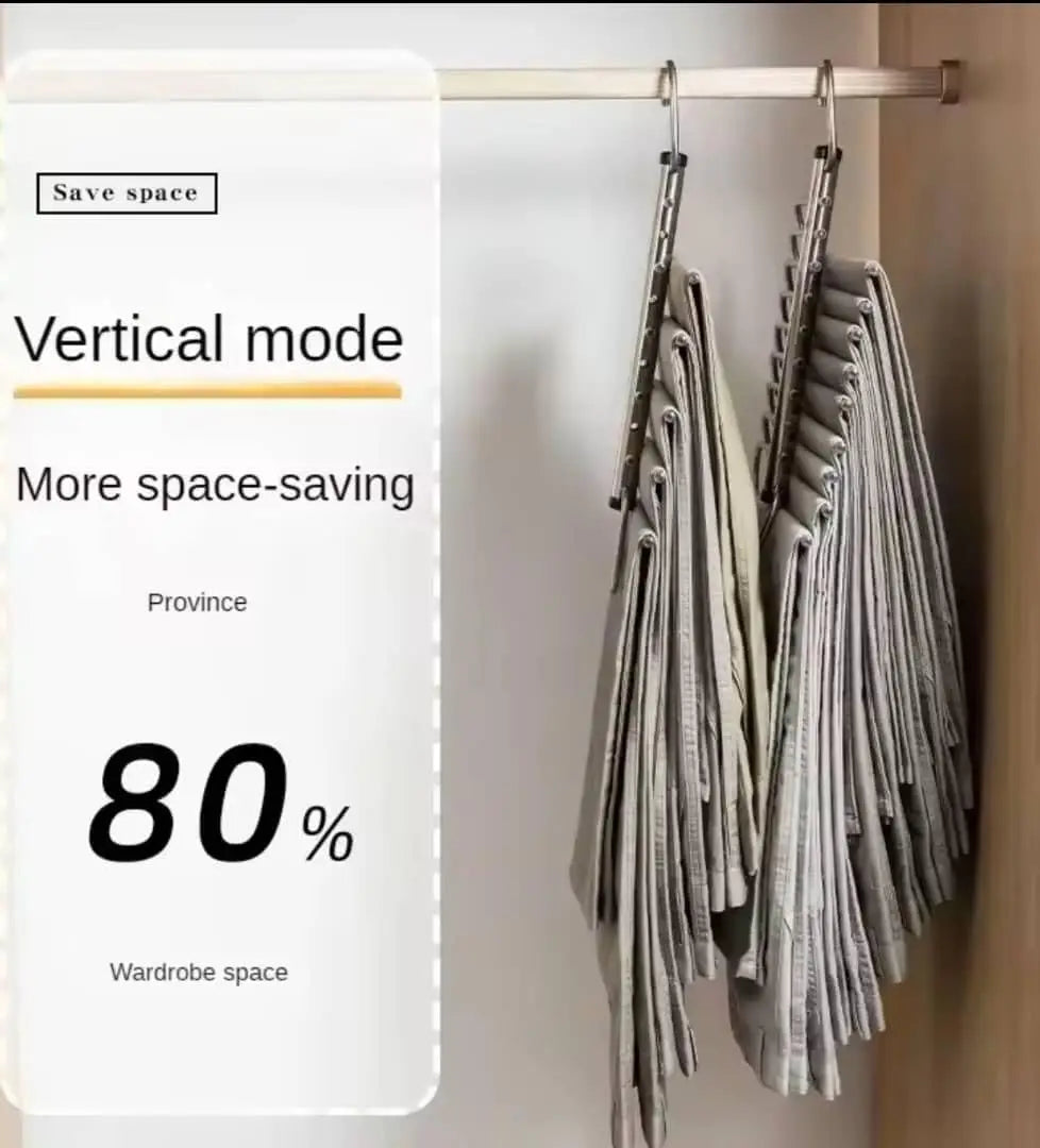 Folding Pants Hangers Multi-Layer Stainless Steel™
