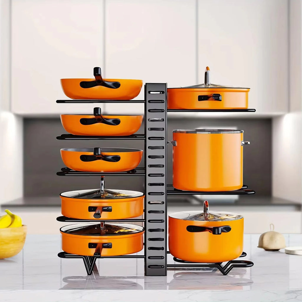 8-Tier Duty Pot Rack Organizer Durable Metal™